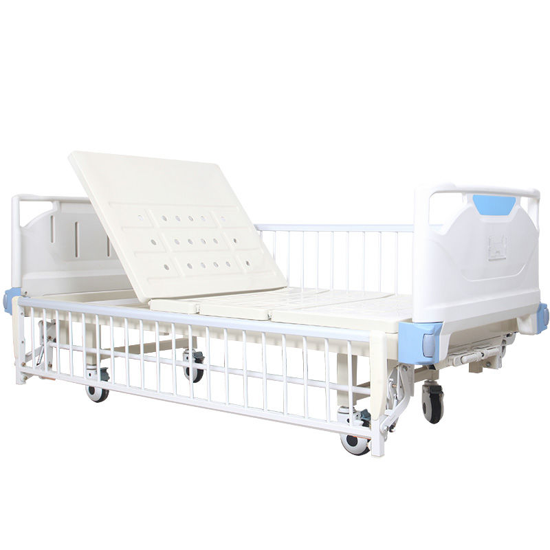 2 Function Manual Hospital Bed with Full-Length Protective Side Rails