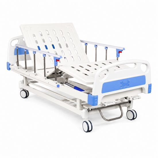 China Manual 2 Function Hospital Bed Manufacturer with Central Brake