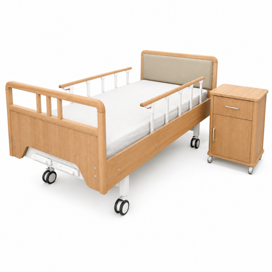 China Manual Wooden Nursing Bed Manufacturer for Long-Term Care