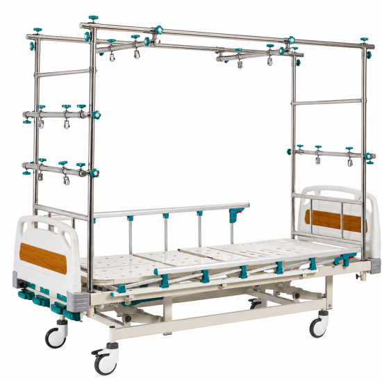 Manual 3-Function Orthopedic Hospital Traction Bed with Independent Leg Sections