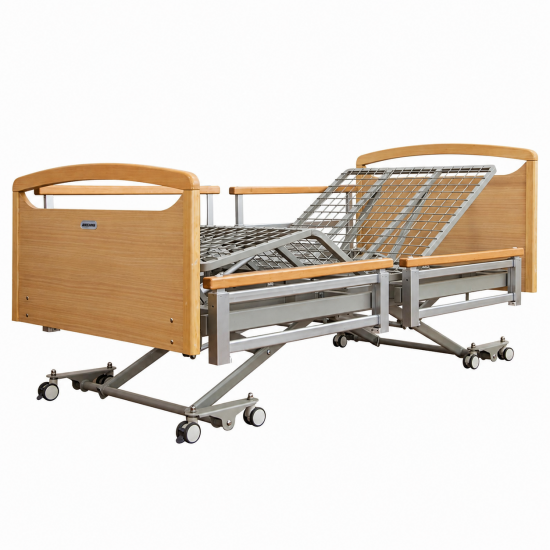 Professional 5-Function Low Nursing Bed with Four Independent Side Rails