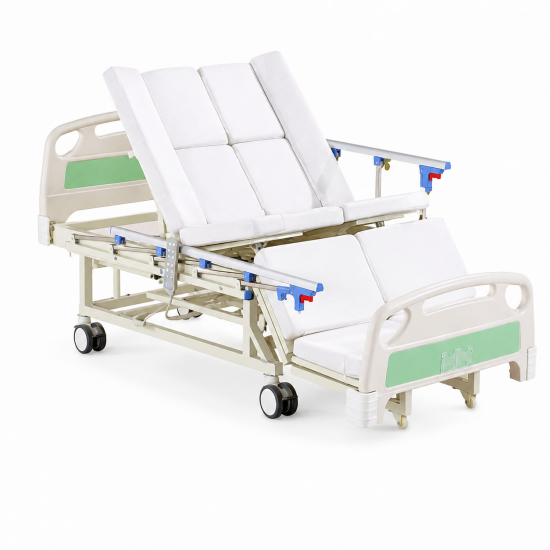 Electric Full-Length Turning Care Bed with Folding Aluminum Side Rails