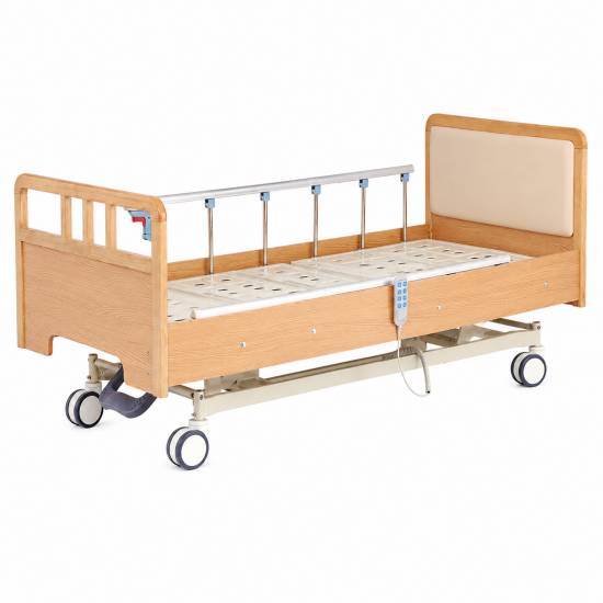 Professional Electric Nursing Bed with Six-Position Aluminum Safety Rails